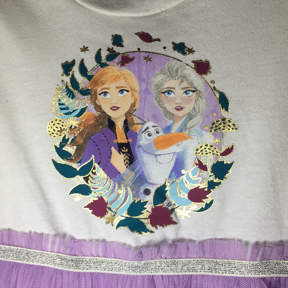 Disney Frozen 2 Long-sleeve Dress - 2T NWT - Picture 3 of 5